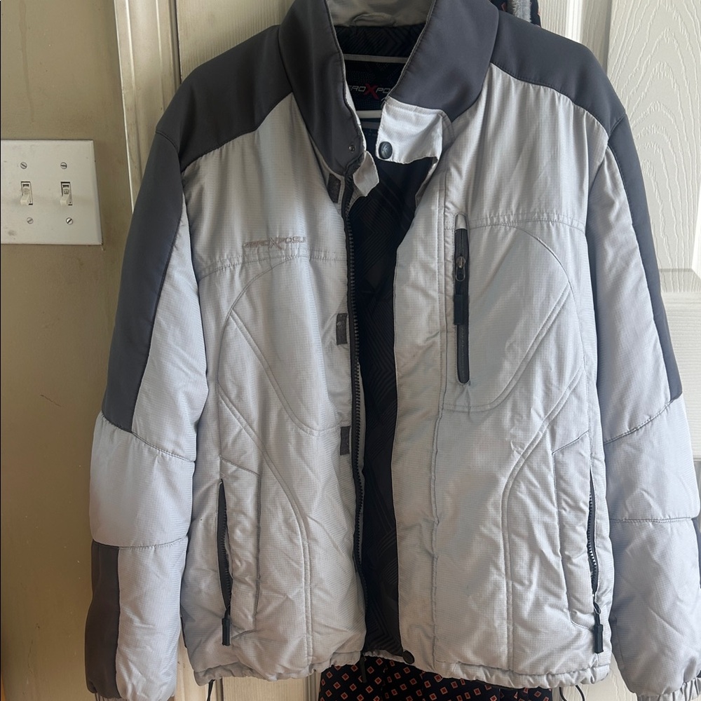 ZeroXposur Men's Two-Tone Gray Insulated Puffer Jacket